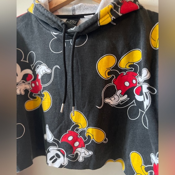 Disney Mickey Mouse Cropped Hoodie/Sweater S GUC - Picture 3 of 10